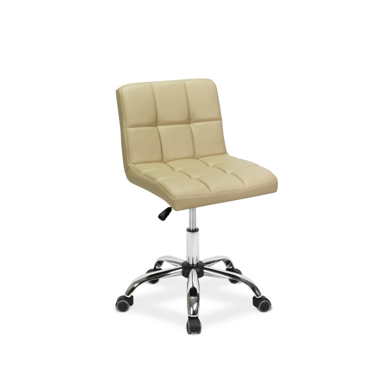Chaise de travail réglable en hauteur Estephanie, Crème