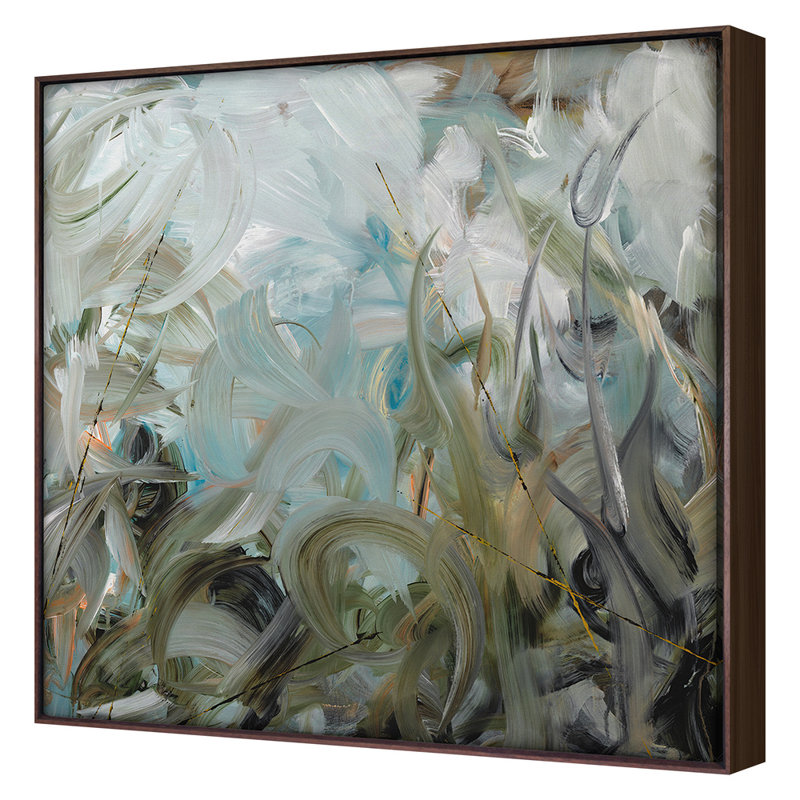 Wild And Unruly Print by Frenz, Lesley, Walnut Framed, 42" H x 42" W