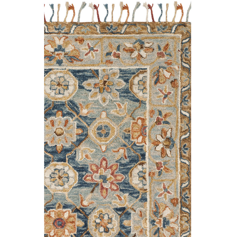 Tapis géométrique en laine touffeté à la main Carman, Rectangle de 11 pi x 15 pi