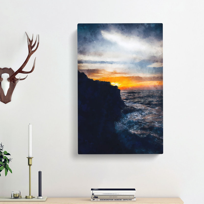 Sunlight Over The Cliff - Wrapped Canvas, 50cm H x 35cm W x 3cm D