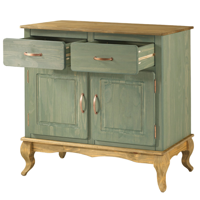 Wellingborough 39.37'' Solid Wood Sideboard, Green