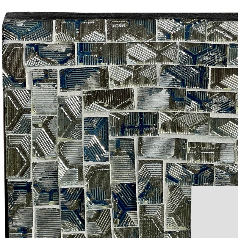 Miroir d'appoint Mosaic, Bleu