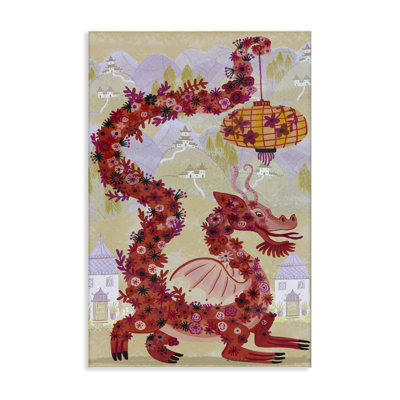 Dragon & Lantern Mythology Canvas, design by Kay Widdowson