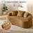  65.4" Plush Curved Loveseat Sofa with Pillows-446735801