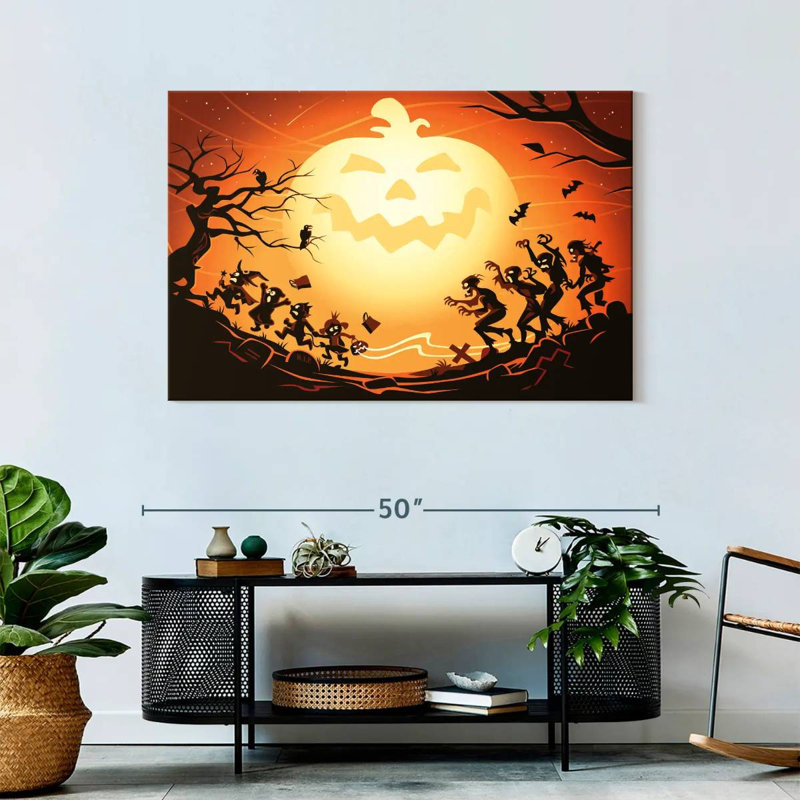 Citrouille d'Halloween, H 30 po x l 45 po