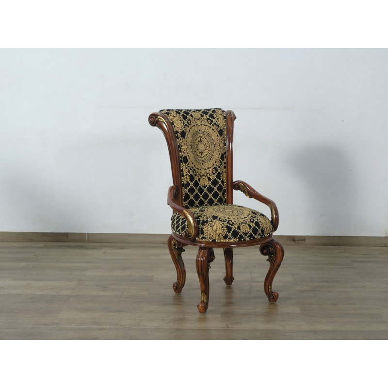 Valentine 21.5'' H Upholstered Mahogany Armchair
