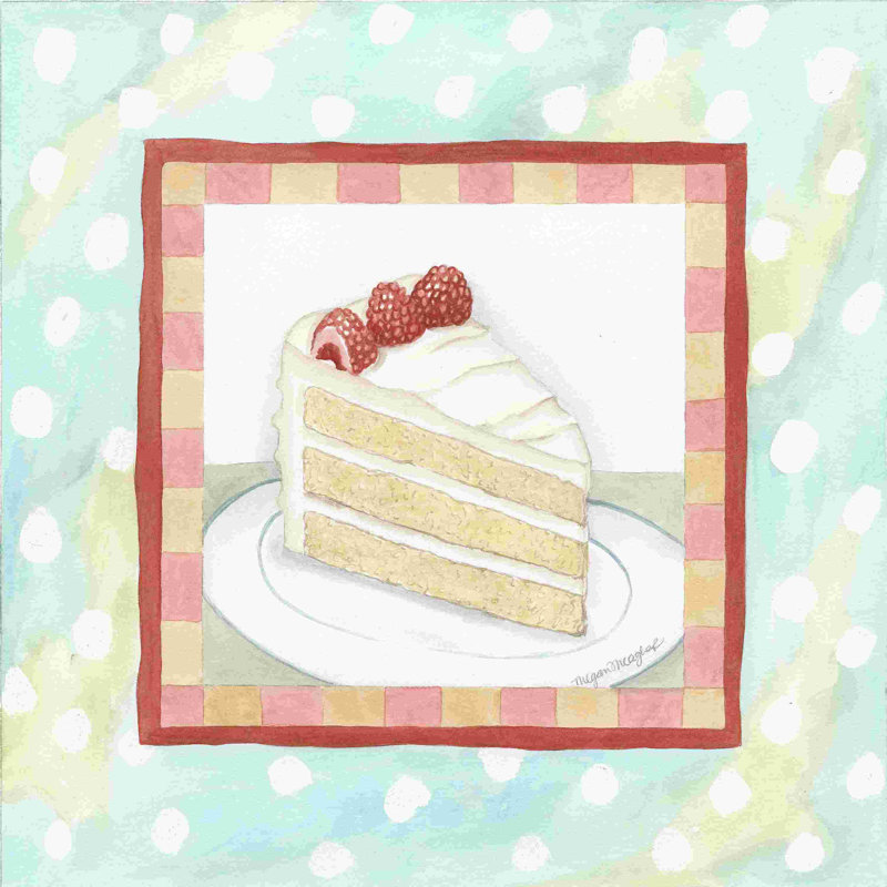 " Vanilla Cake (AP) " by Megan Meagher Painting Print, 12" H x 12" W  