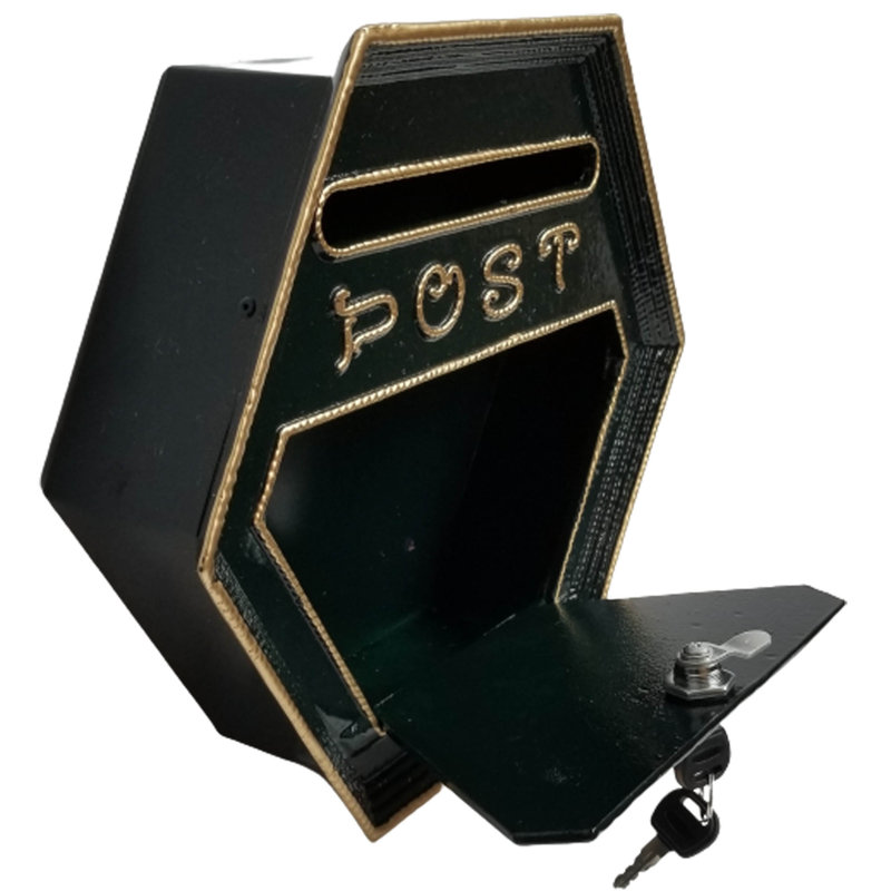 Noisette Wall Mounted Post Box, Dark Green