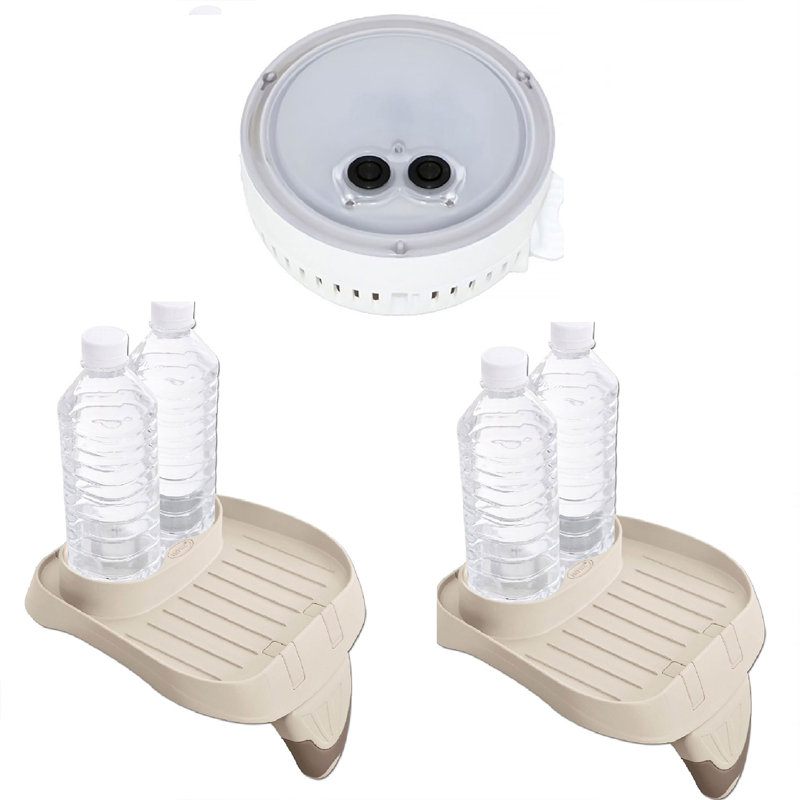 Intex Multi-Coloured LED Light For A Hot Tub Cup Holder & Tray Accessory (2 Pack)