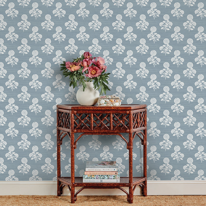 Rouleau de fleurs pelez et collez, Bleu minéral