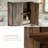 Industrial Style Over The Toilet Storage Organizer With Steel Frame And Adjustable Shelves For Bathroom Space Saving