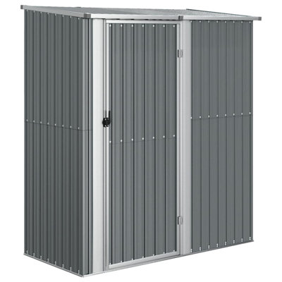Keensburg Garden Shed Grey 180.5X97x209.5 Cm Galvanised Steel