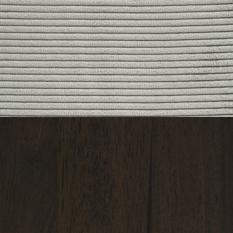 Fauteuil d'appoint rembourré capitonné, Tissu grège