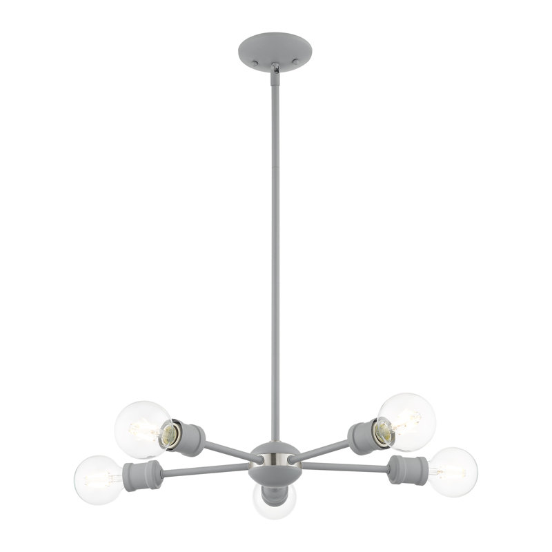 Lustre sphérique Spoutnik à 5 lumières, Gris nordique