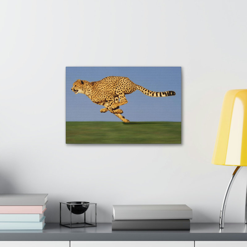 «Cheetah H chasse», art mural, H 11 po x l 14 po