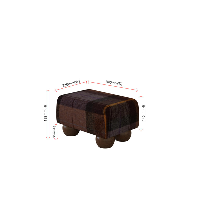Manufactured Wood Accent Stool, Mahogany