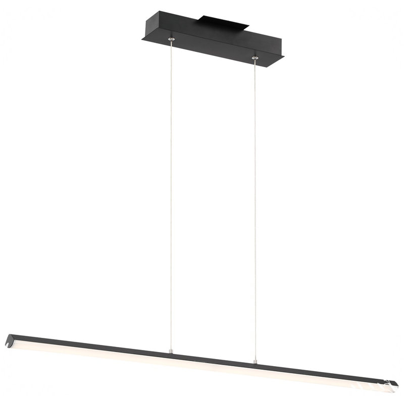 Luminaire suspendu linéaire à DEL Ahleeyah, Noir mat