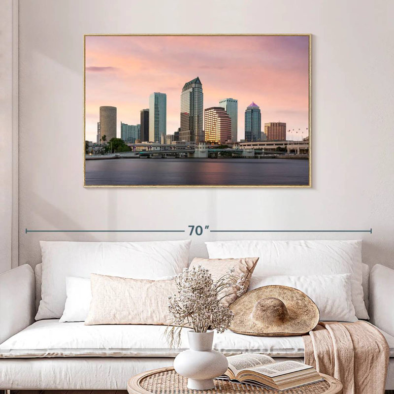 Tampa Bay, Cadre flottant en bois naturel, 46 po x 31 po