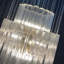 Lustre moderne en verre texturé à niveaux pour plafonds hauts-711823153
