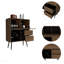 Bar, 1 armoire, 2 tiroirs acajou / noir