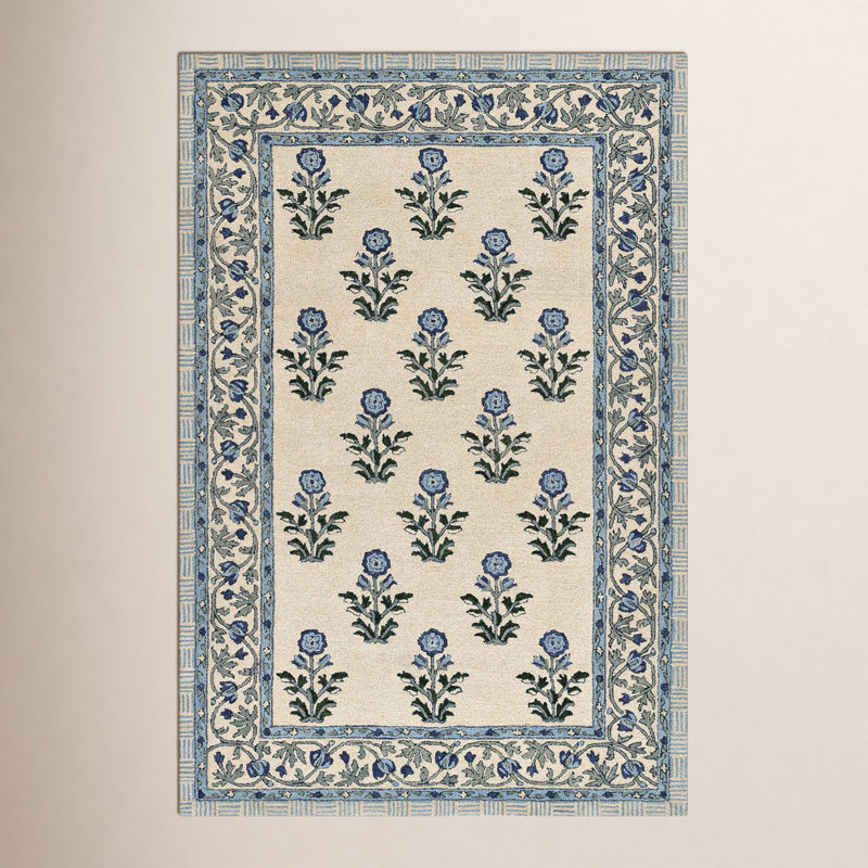 Alice Handmade Wool Rug, Rectangle 2' x 3'