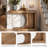Rustic C-Shaped Solid Wood Console Table