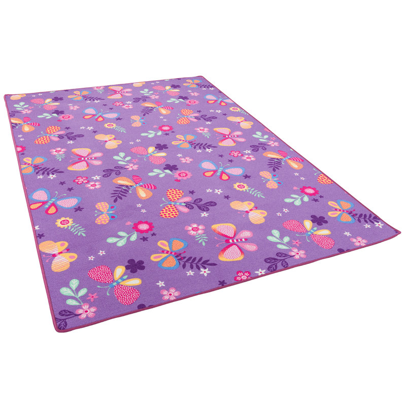Frenette Tufted Purple Rug, Rectangle 100 x 200cm