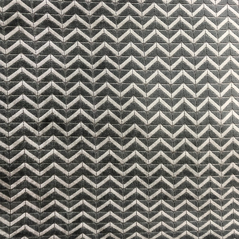 Chevron Fabric, Gray