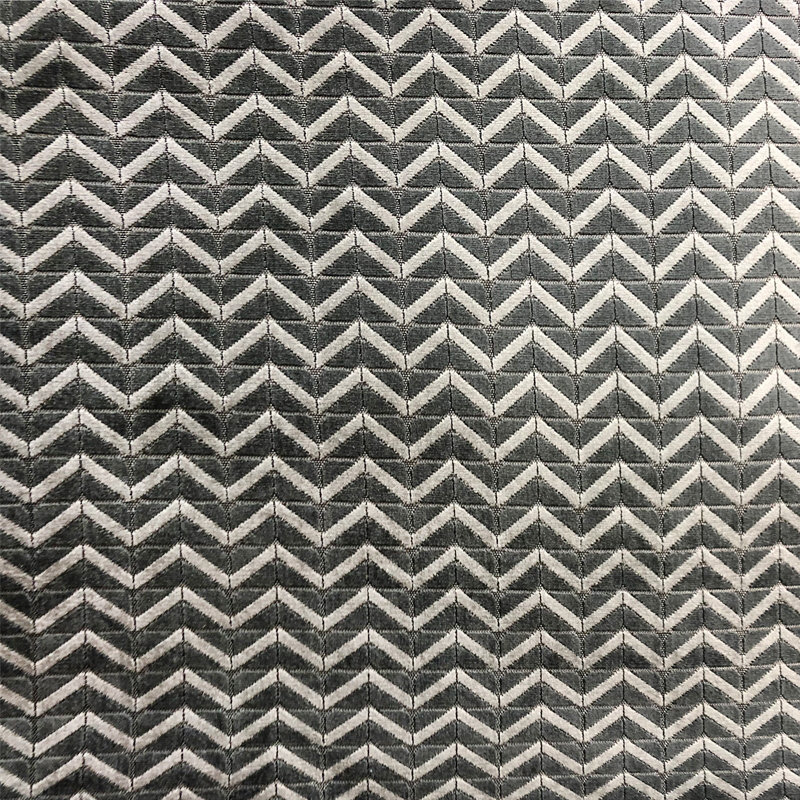 Zigzag Velvet | Kenny Fabric_KENNY, Gray