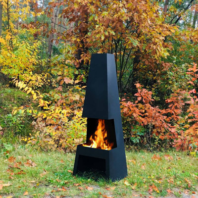Eli Tapered Steel Wood Burning Smokeless Outdoor Fireplace