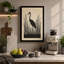 Wading Bird in Reeds Japandi - Wrapped Canvas-168999348-168999374