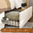  49.2" Tall King Size Bed Frame With 4 Storage Drawers, Velvet Upholstered Platform Bed With Wingback Storage Headboard, Led Lights & Charging Station, No Box Spring Needed, Noise Free, Beige-545559626-545559639