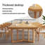 Table longue en bois massif de 78,74 po de couleur naturelle moderne et simple-722578525