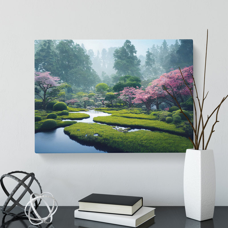 Japanese Garden - Wrapped Canvas, 35cm H x 50cm W x 3cm D