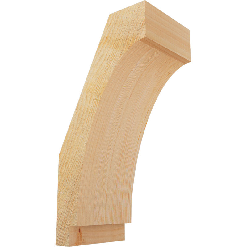 Attelle impériale du genou, Sapin de Douglas, Brute, H 16 po x l 6 po x P 8 po