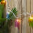 10-Count Summer Flip Flop Novelty String Christmas Light Set 7.25ft White Wire