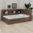 Wood Daybed With Storage Shelves, USB, LED, And Trundle-1738553503