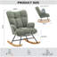 Solid + Manufactured Wood/Iron Rocking Chair-1708616326