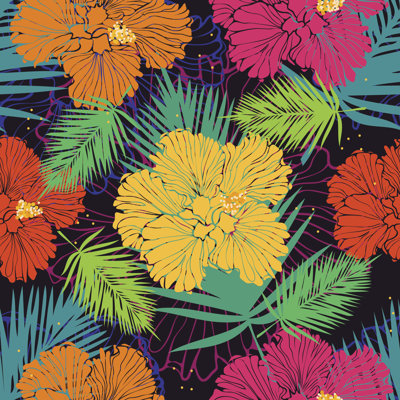 Tropical Pattern by Harmonia_green - Wrapped Canvas Print