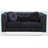 Sleek Black Contemporary Loveseat
