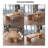 94.49"Simple solid wood rectangular natural-color conference table