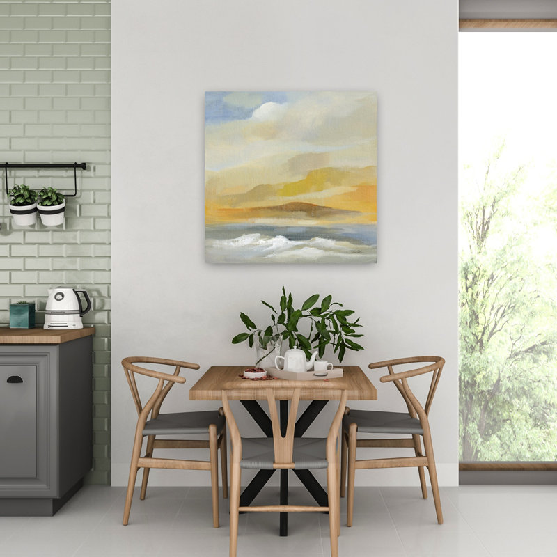 Coastal Sandy Coast I avec plage, art de la plage, H 32 po x l 32 po