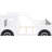 White Full Size Platform Bed With Car-Shaped Design And Wheels - Strong Pine Wood Frame Classic Car In Build For Bedroom-470550481-470550486