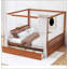 Lit à baldaquin en bois Queen Size avec tiroirs de rangement, durable et élégant pour les chambres modernes-254740276