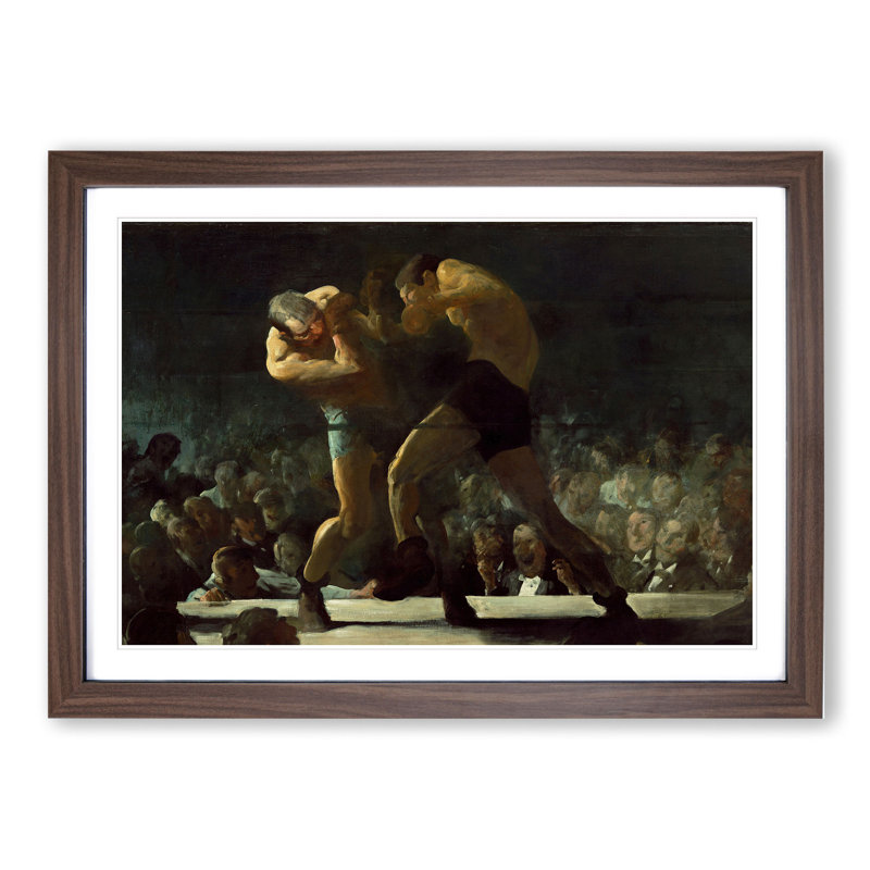 Club Night by George Bellows - Picture Frame Painting, 36cm H x 48cm W x 2cm D, Walnut Framed