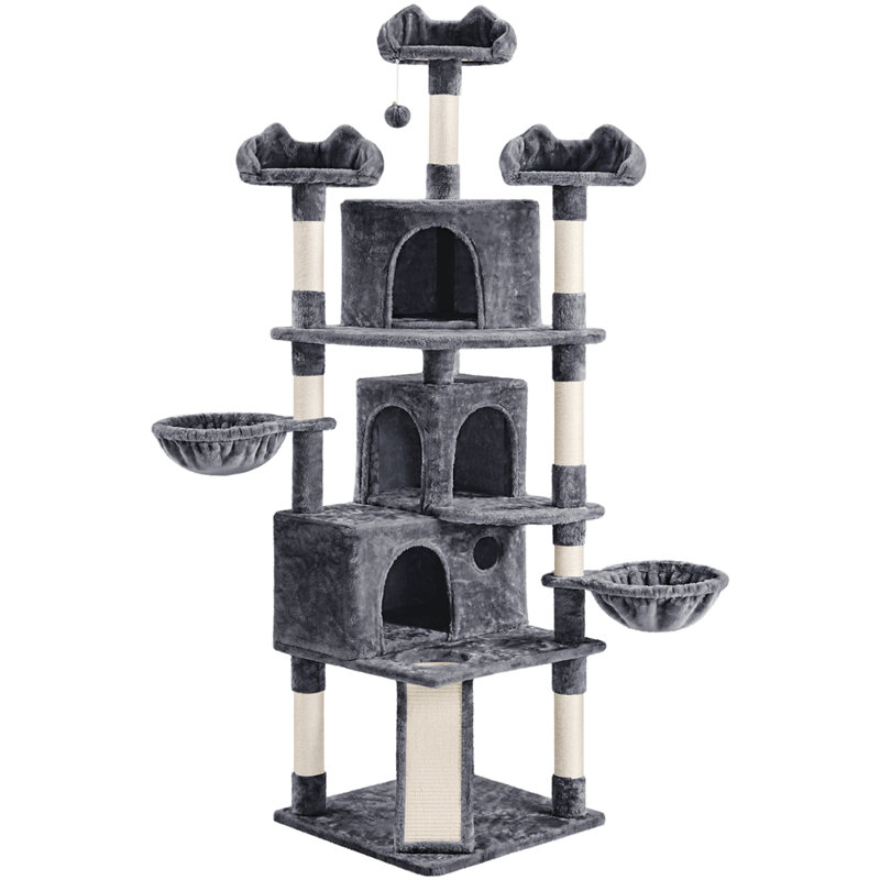 192cm H Cat Tree, Dark Grey