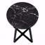 Table d'appoint, table d'appoint, ronde, de bout, table de chevet, stratifié marbré noir, contemporain, moderne