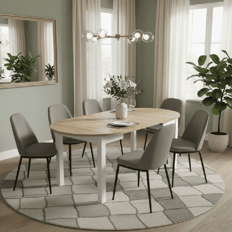 Extendable Oval Dining Table