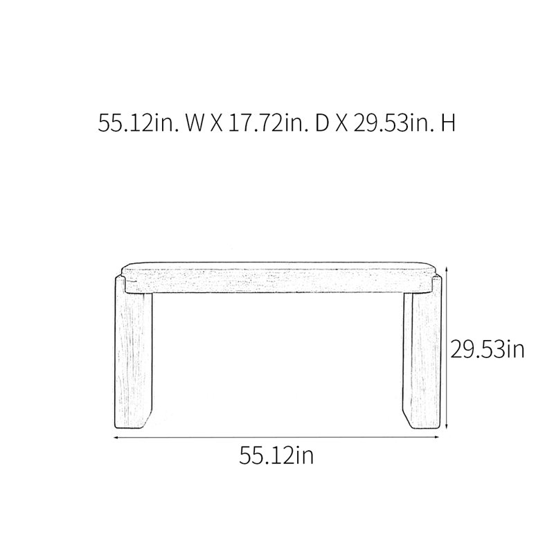 Console Modern Minimalist Luxury, H 29,53 po x l 55,12 po x P 17,72 po