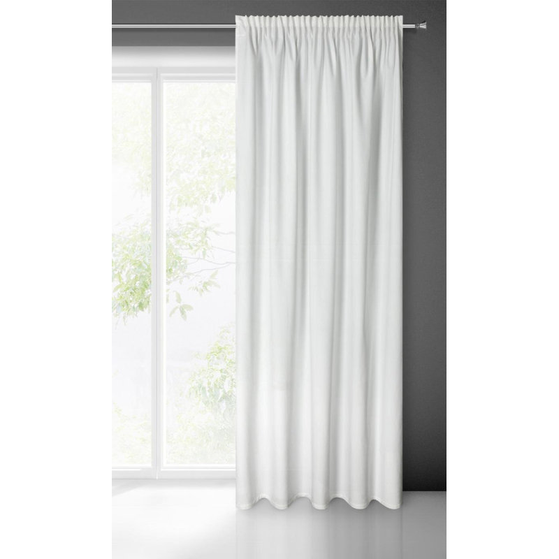 Abdihafid Blackout Curtains Single Panel, White